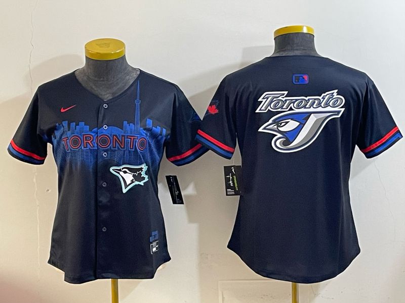 Youth 2025 Toronto Blue Jays Blank black Joint Name Nike MLB Jersey style 009